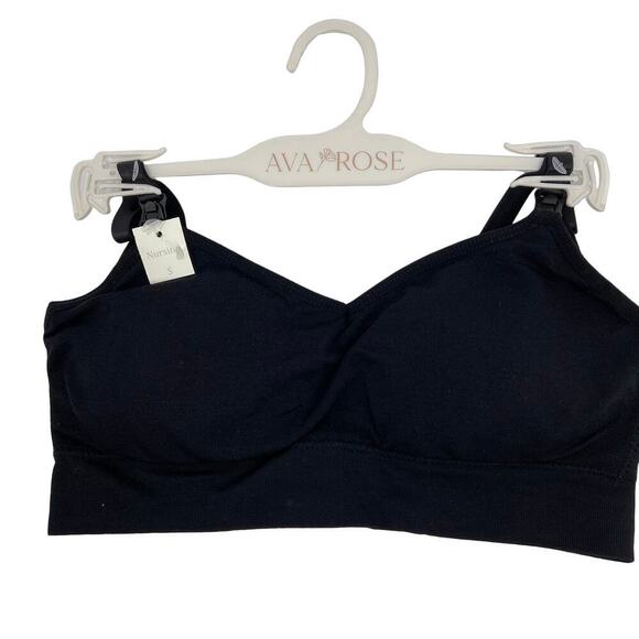 Ava Rose Maternity Nursing Bra Size S Black Comfort Stretch 32A-34B - Picture 1 of 8
